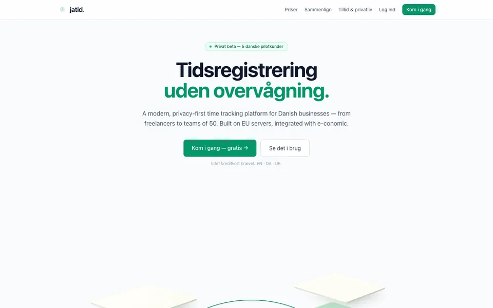 jatid.dk — tidsregistrering