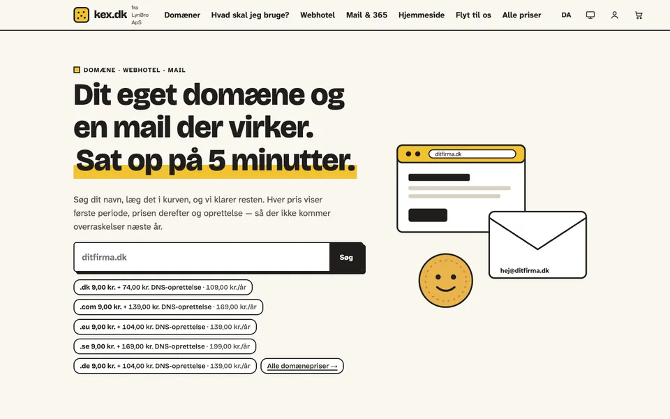 kex.dk — domæner, hosting og mail