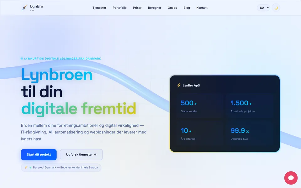 lynbro.dk — website for IT-virksomheden LynBro