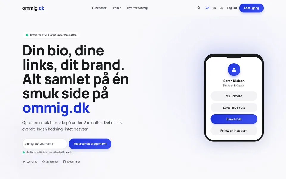 ommig.dk — bio-sider