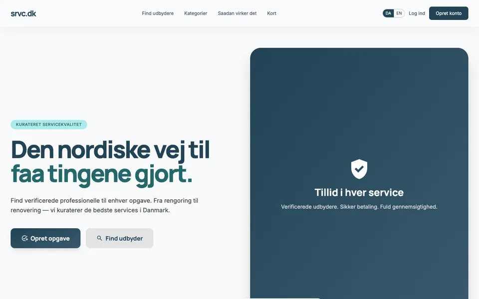 srvc.dk — markedsplads for ydelser
