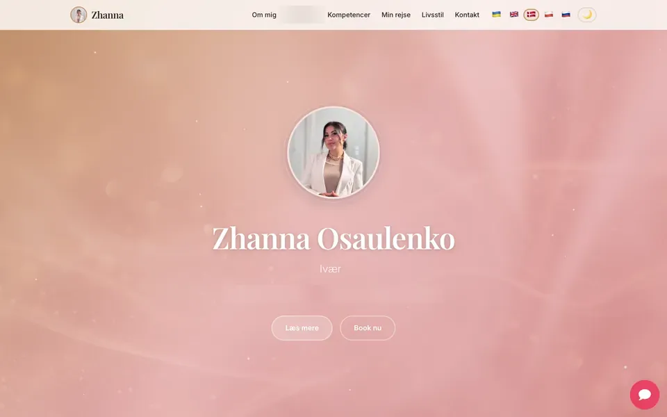 zhanna.dk — site for en negleartist og coach
